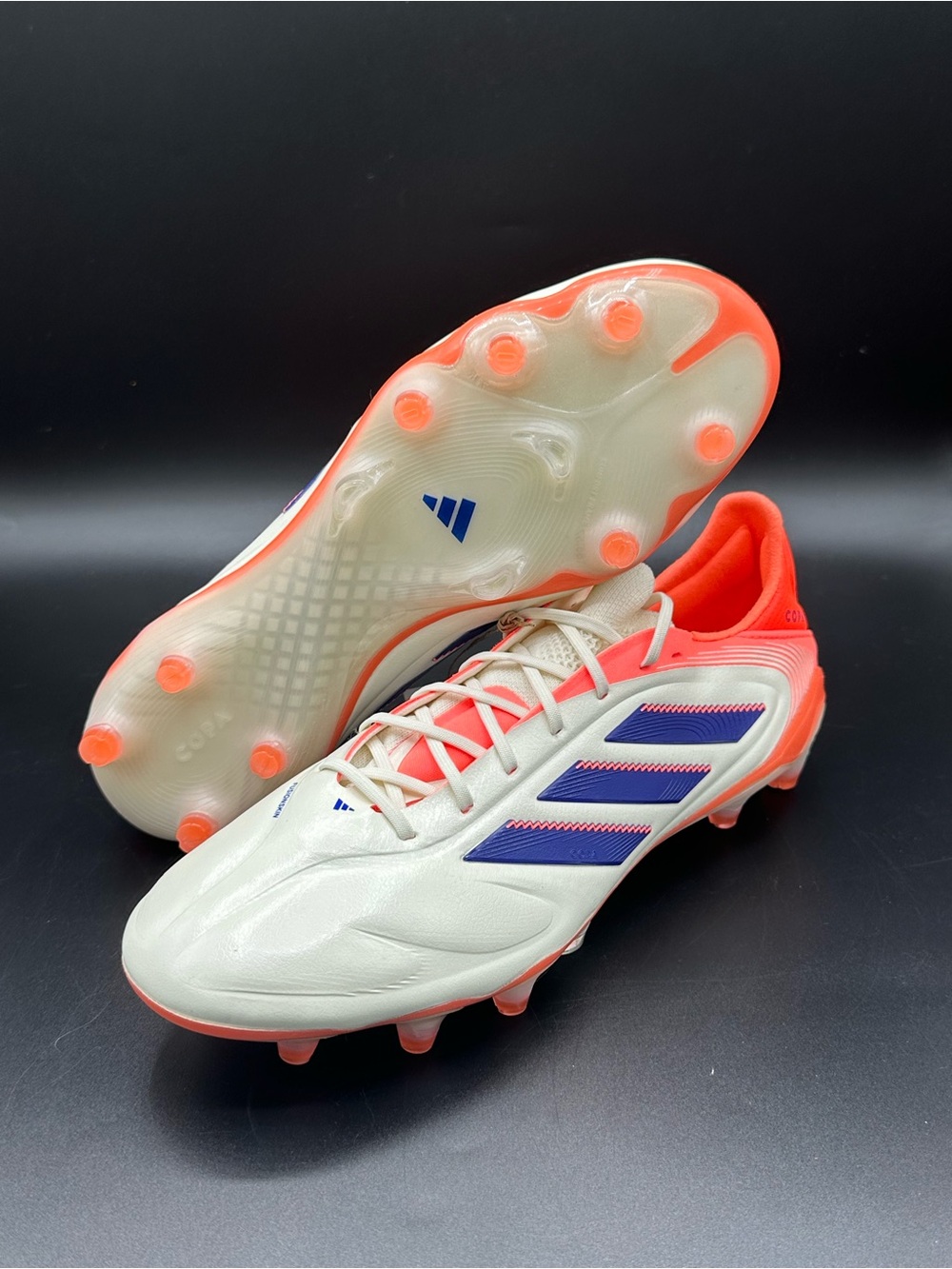 Adidas Copa Pure 3 Elite FG Off White Lucid Blue Cleats JH8728 Men’s 7